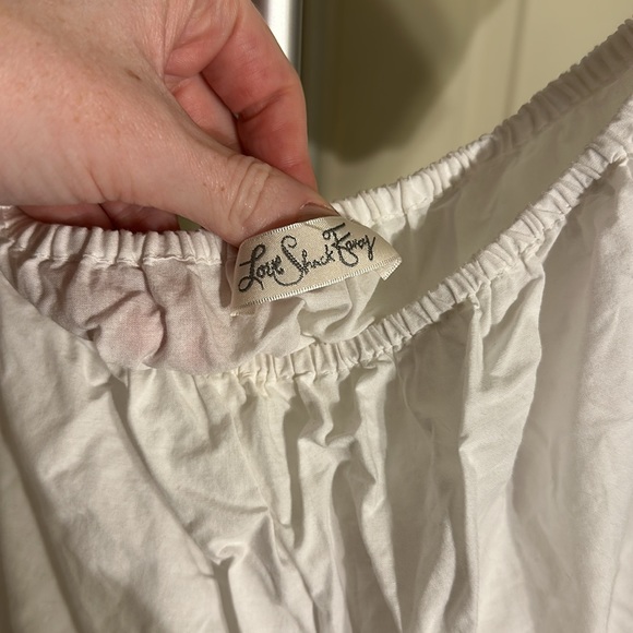 LoveShackFancy Frida Off-The-Shoulder Embroidered Top *small flaw see last pic - Picture 9 of 10